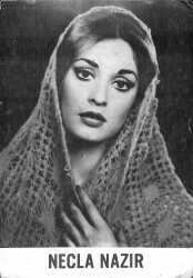 Necla Nazır Siyah Beyaz Orta Boy Kartpostal KRT18579 - Gökçekoleksiyon