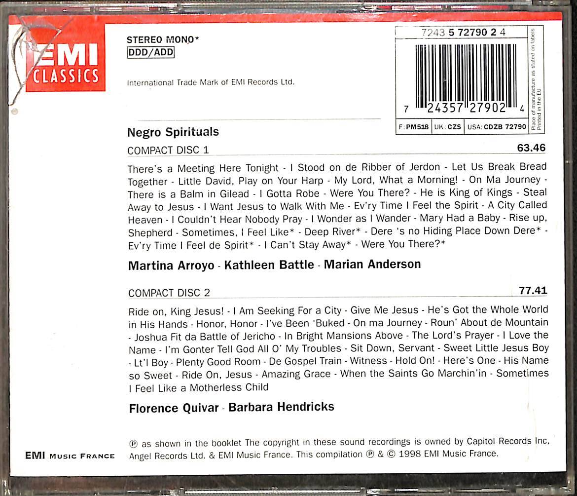 Negro Spirituals – EMI Classics (İkinci El) CD5217 - 2