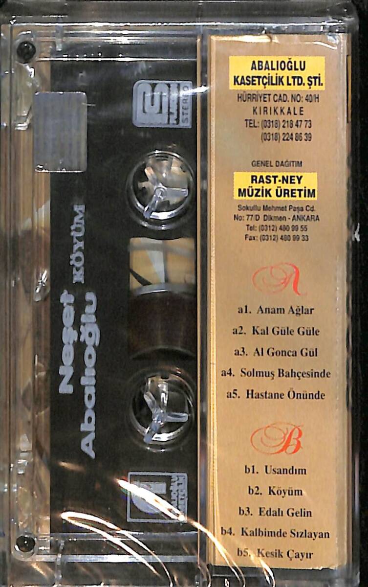 Neşet Abalıoğlu - Köyüm Kaset (Sıfır) KST28492 - 2