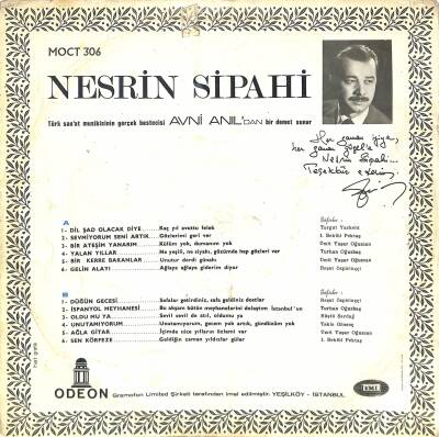 Nesrin Sipahi (1970) - Avni Anıl'dan Bir Demet Dönem LP PLAK (108) PLK20441 - 2