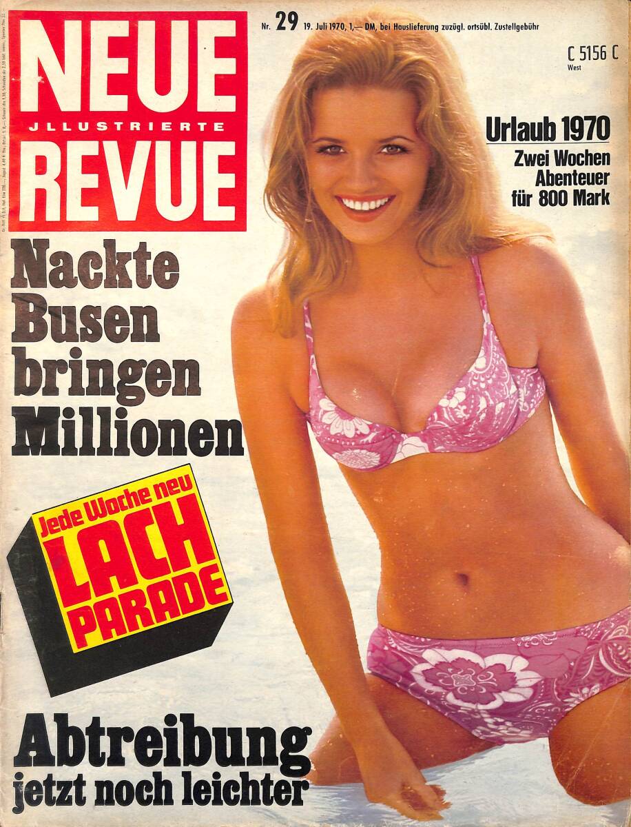 Neue Illustrierte Revue – Nr.29 – 19 Juli 1970 - Margit Nünke und Peter Garden glänzen ais Liebes- und Party -Partner NDR100464 - 1
