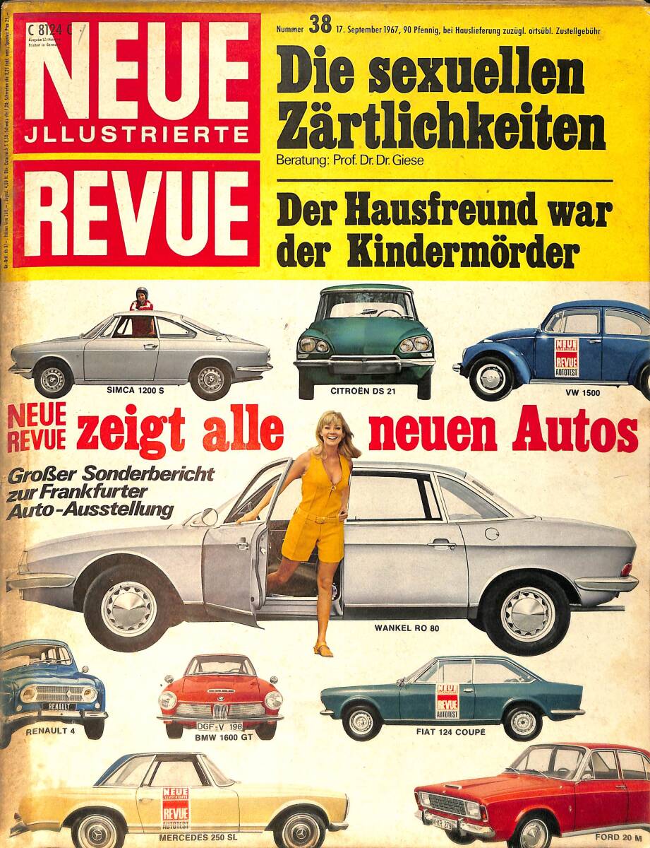 Neue Jllustrierte Revue Nr 38 / 17 September 1967 - Studentin in Bonn Gabriele L.-Patricia und Alvin Lownsbury gaben sich 1964 das Ja-Wort in den Wolken NDR100393 - 1