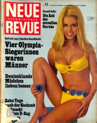 Neue Jllustrierte Revue Nr 42 20 Oktober 1968 - Barbara Valentin, Prinzessin Hannelore Auersperg NDR83948 - Gökçekoleksiyon