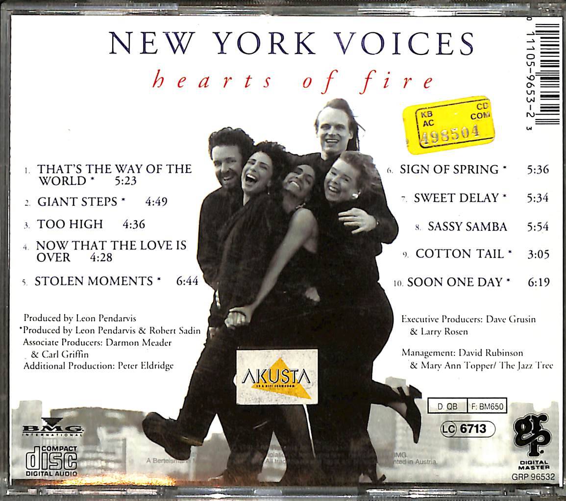 New York Voices - Hearts Of Fire CD (İkinci El) CD3903 - 2