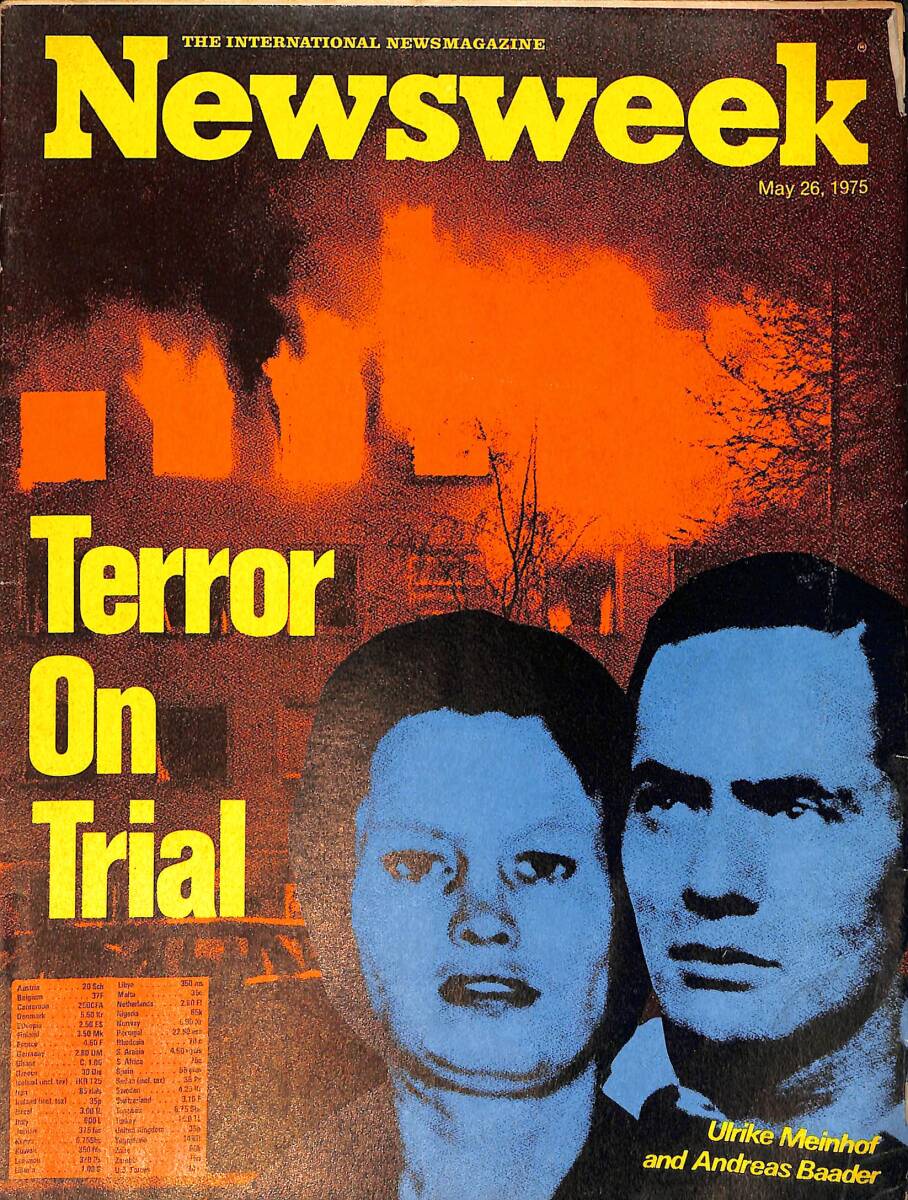 Newsweek 26 May 1975 - Terror On Trial - Ulrike Meinhof And Andreas Baader NDR91896 - 1