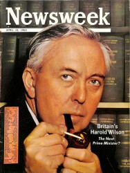 Newsweek April 15 1963 - Harold Wilson, Liz Taylor NDR84567 - Gökçekoleksiyon
