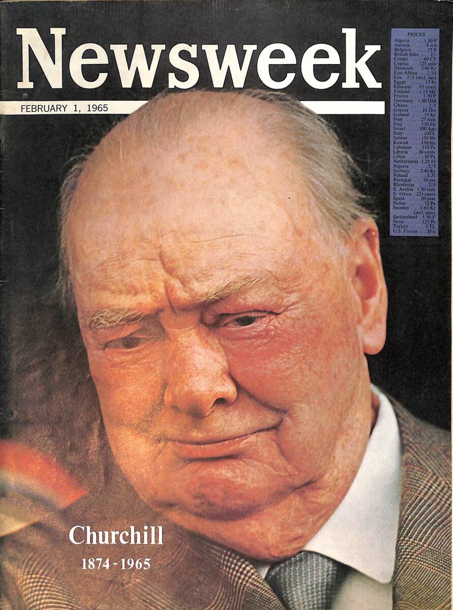 Newsweek Magazine 1 February 1965 - Winston Churchill Prime Minister Great Britain 1874 & 1965 NDR100294_Kopya(1) - 1