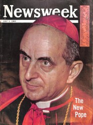 Newsweek Magazine 1 July 1963 - The New Pope, Emmet John Hughes, Robert Kennedy NDR88202 - Gökçekoleksiyon