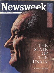 Newsweek Magazine 11 January 1965 - President Johnson, Gianni Agnelli NDR88190 - Gökçekoleksiyon
