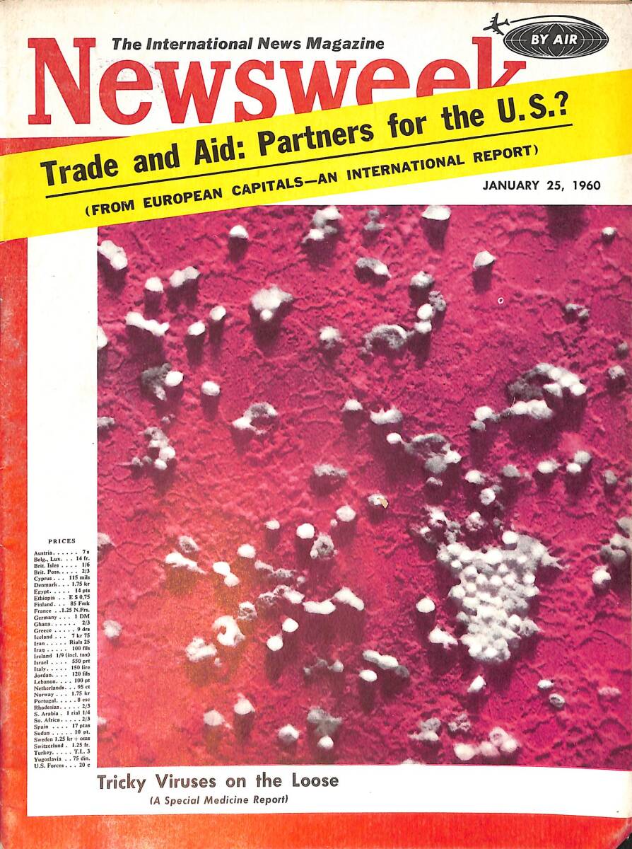 Newsweek Magazine 25 January 1960 - Tricky Viruses on the Loose NDR91708 - 1