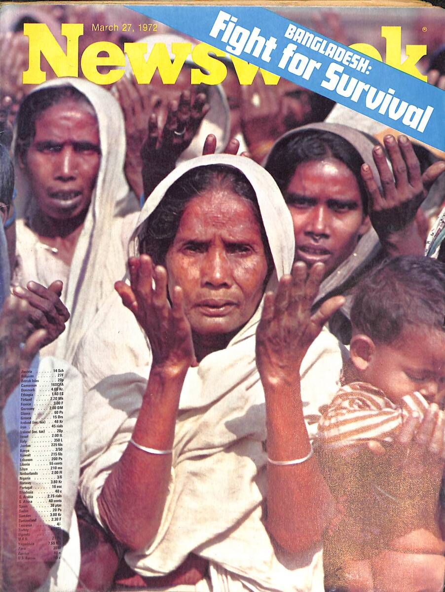Newsweek Magazine 27 March 1972 - Bangladesh: Fight for Survival, George Wallace, Indira Gandhi NDR88242 - 1