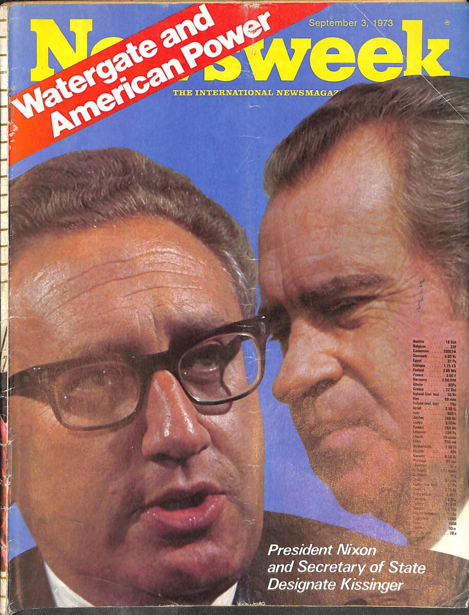 Newsweek Magazine 3 September 1973 - President Nixon and Kissinger Cover, Rogers NDR88244 - 1