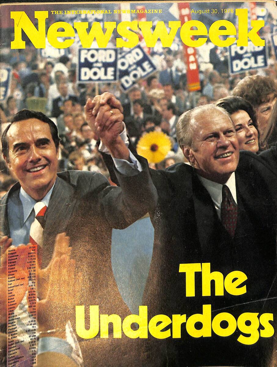 Newsweek Magazine 30 August 1976 - Gerald Ford, Ronald Reagan, John Avedon NDR96691 - 1