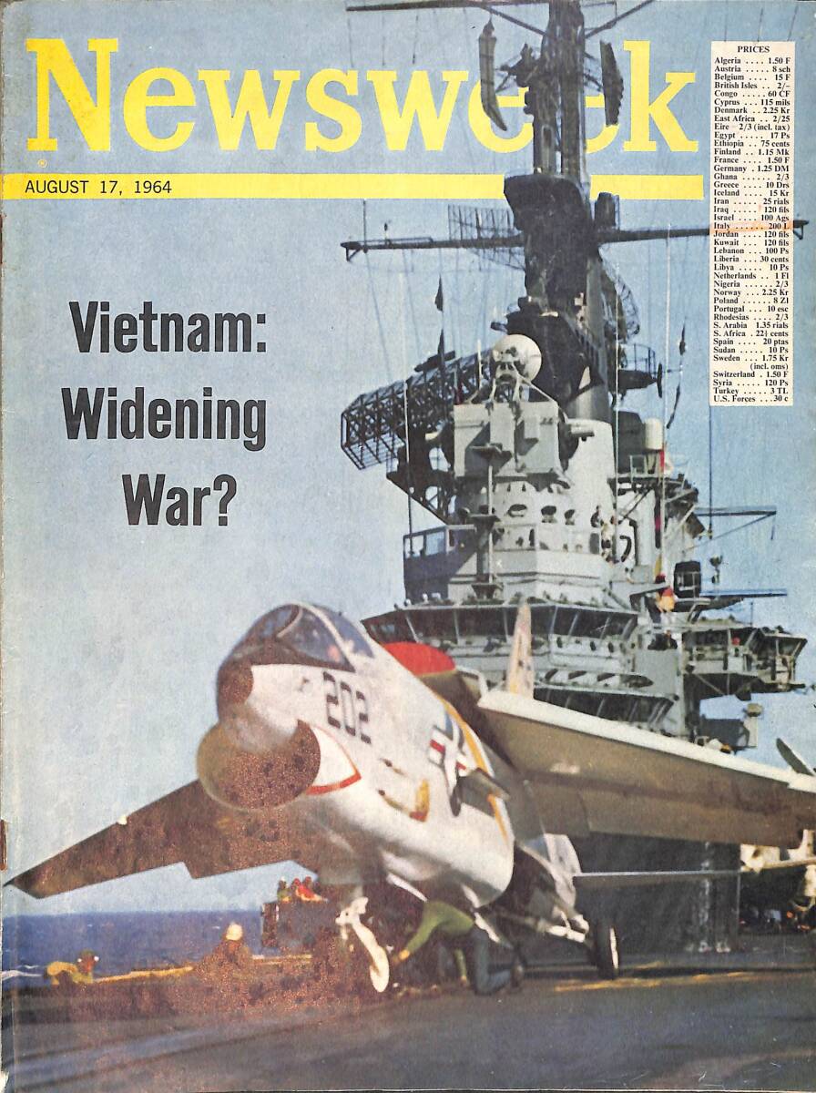 Newsweek Magazine August 17, 1964 – Vietnam: Widening War? – Cyprus: The Turks Strike Back – Inonu: It was time to retaliate NDR100502 - 1