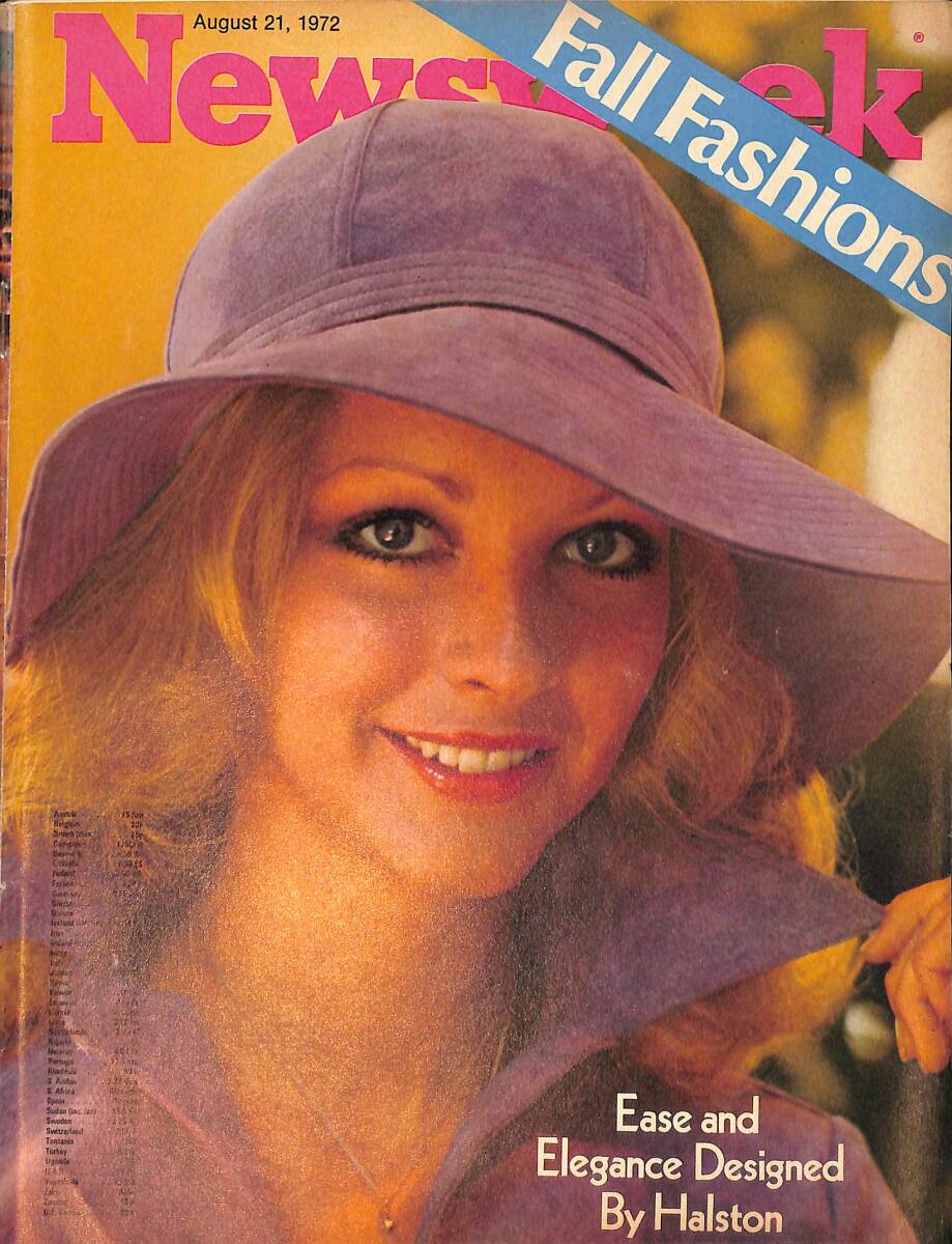 Newsweek Magazine August 21, 1972 – Ease and Elegance Designed By Halston – Lynn Young lunching with Halston and Liza Minnelli NDR100587 - 1