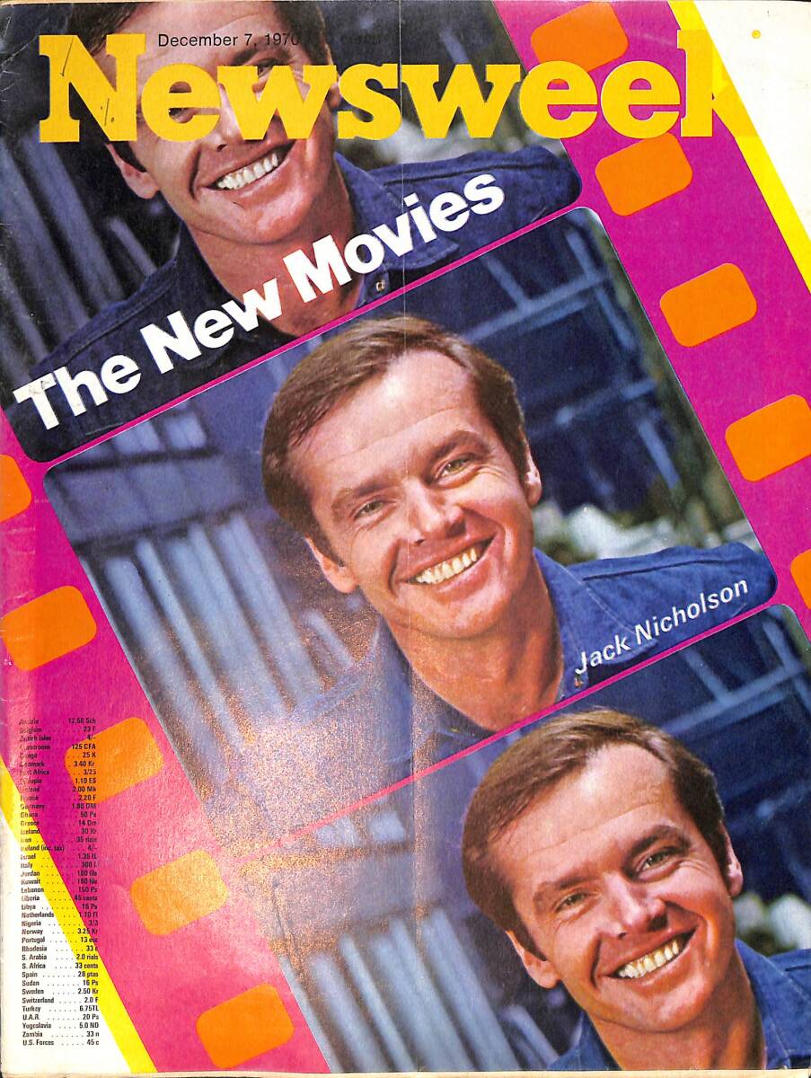 Newsweek Magazine December 7, 1970 – Cover: Jack Nicholson – Iraq and the Kurds: uneasy peace NDR100573 - 1