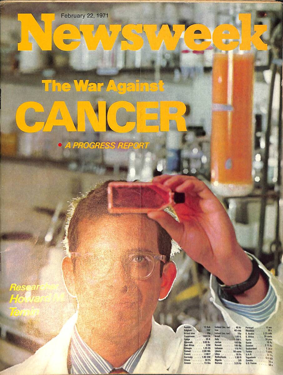 Newsweek Magazine February 22, 1971 – Researcher Howard M. Temin – The Middle East: A New Momentum NDR100524 - 1