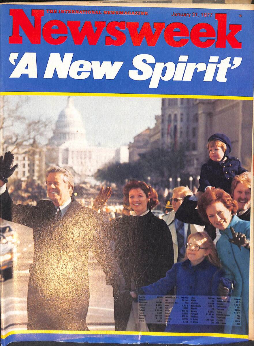 Newsweek Magazine January 31, 1977 – Jimmy Carter being sworn in as President – Prime Minister Gandhi – Egypt: Sadat's darkest hour NDR100512 - 1