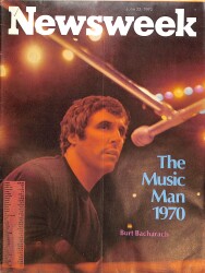 Newsweek Magazine June 22, 1970 - The Music Man Burt Bacharach NDR88691 - Gökçekoleksiyon