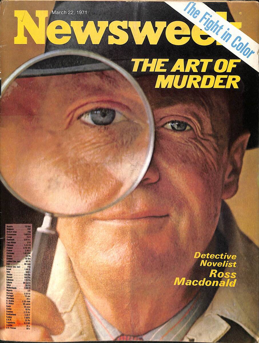 Newsweek Magazine March 22, 1971 – Cover: Detective Novelist Ross Macdonald – Turkey: the army vs. the politicians NDR100578 - 1