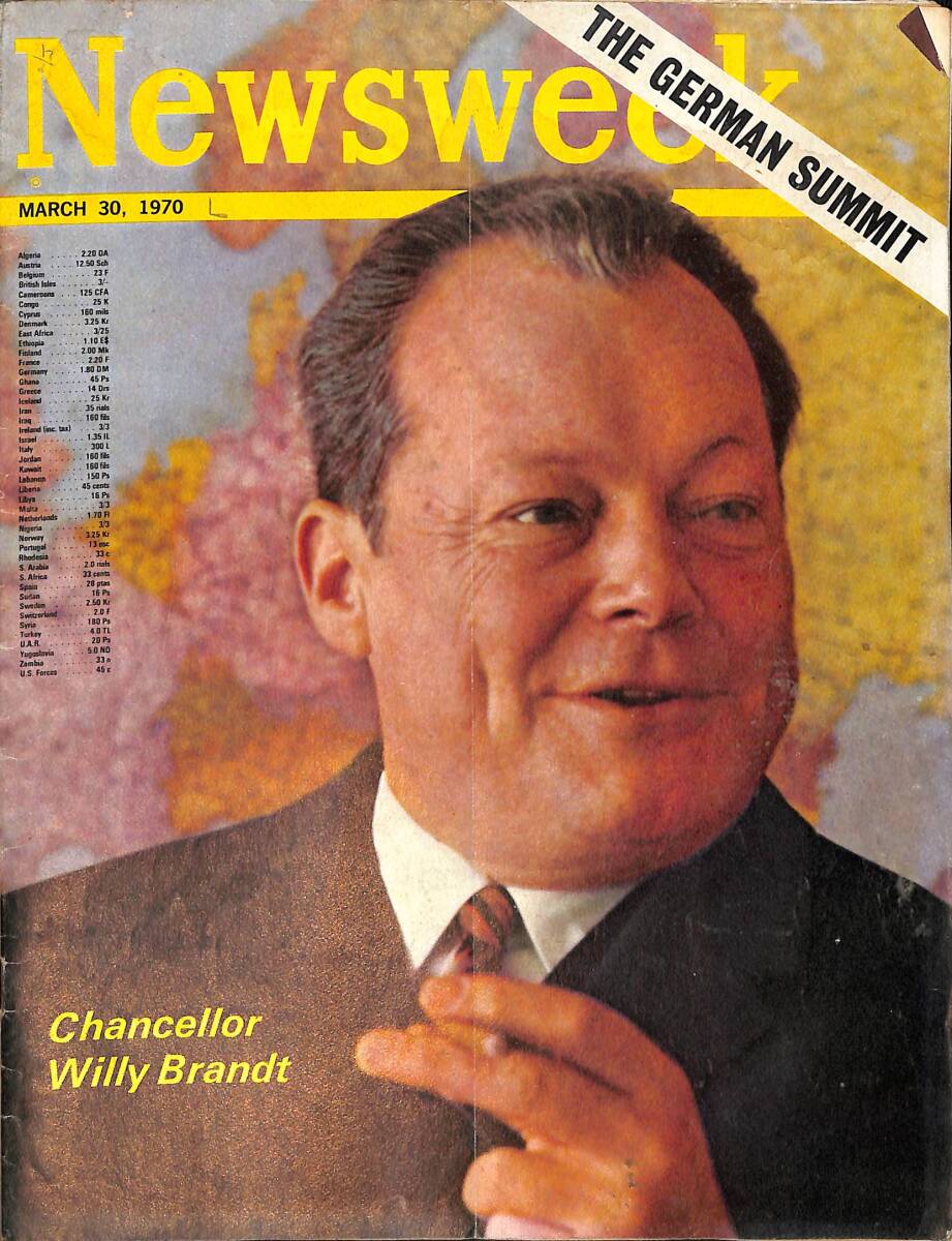 Newsweek Magazine March 30, 1970 – Chancellor Willy Brandt – Thomas Jolley-man without a country? NDR100540 - 1