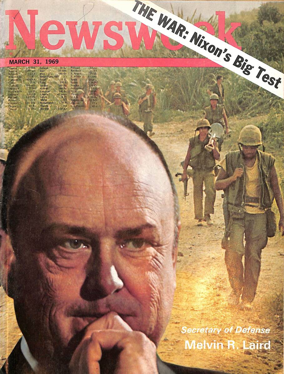Newsweek Magazine March 31, 1969 - Melvin R Laird Secretary of Defense, Windy Day, Stan Freberg NDR88383 - 1