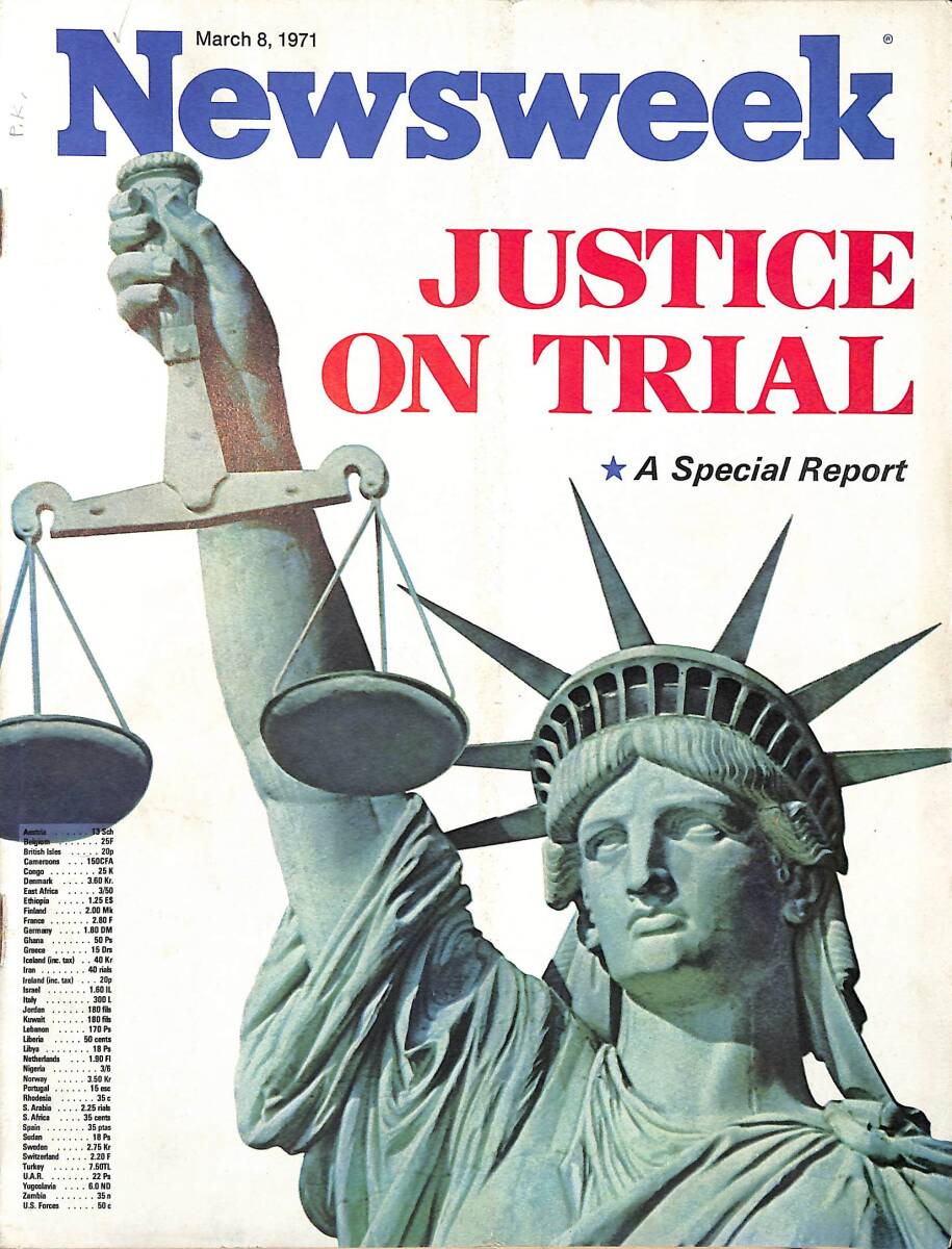 Newsweek Magazine March 8, 1971 – The U.S. public takes a hard line on crime: a Newsweek poll – Senator Ervin vs. the Federal snoopers NDR100526 - 1