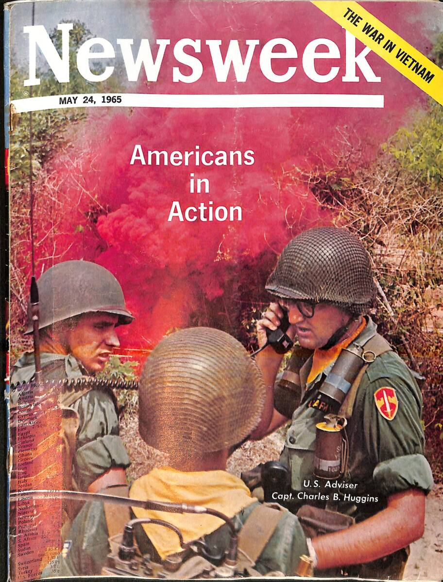 Newsweek Magazine May 24, 1965 – Americans in Action – Cover: U.S. Adviser Capt. Charles B. Huggins NDR100598 - 1