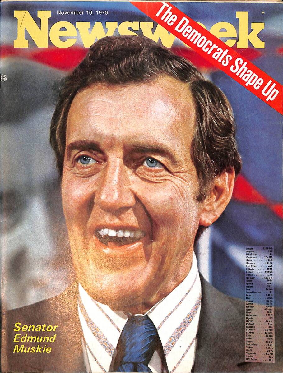 Newsweek Magazine November 16, 1970 – Senator Edmund Muskie – China Courts the Barbarians – Generals Abrams and Weyand NDR100570 - 1
