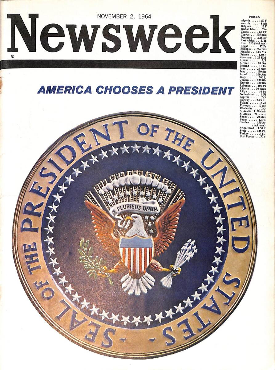 Newsweek Magazine November 2, 1964 – Premier réveil transistor Jazistor de Paris – Phan Khac Suu, General Khanh NDR100519 - 1