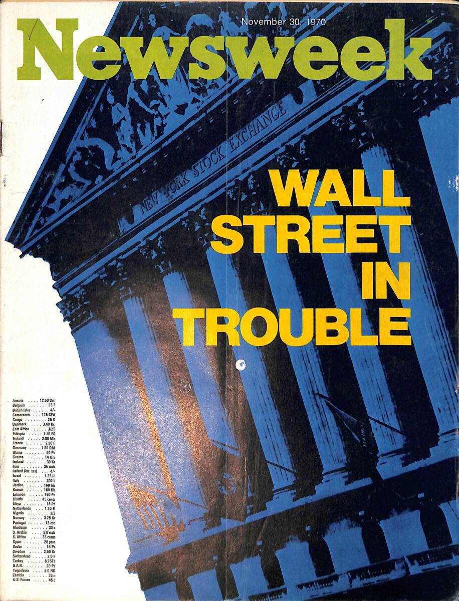 Newsweek Magazine November 30, 1970 – The Ramsey Clark-J. Edgar Hoover scrap – Charles Manson takes the stand NDR100572 - 1