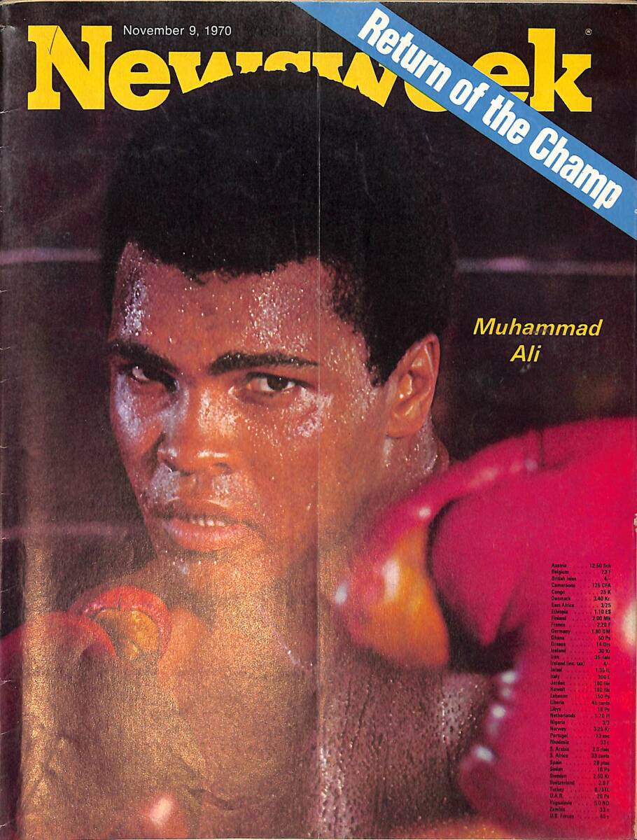 Newsweek Magazine November 9, 1970 - Cover: Muhammad Ali – The Return of an Exiled Champ 
