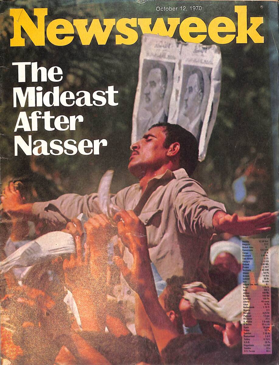 Newsweek Magazine October 12, 1970 – The Mideast After Nasser – Russell Watson – Richard Scammon – Mr. Nixon engulfed by well-wishers in Naples NDR100492 - 1