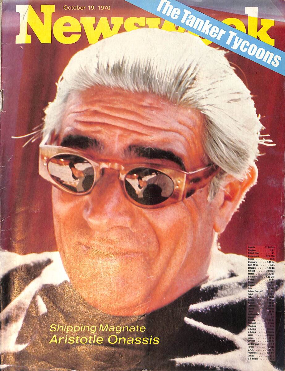 Newsweek Magazine October 19, 1970 – Shipping Magnate Aristotle Onassis – David Bruce – Xuan Thuy – Mr. Nixon Offers a Plan for Peace NDR100491 - 1