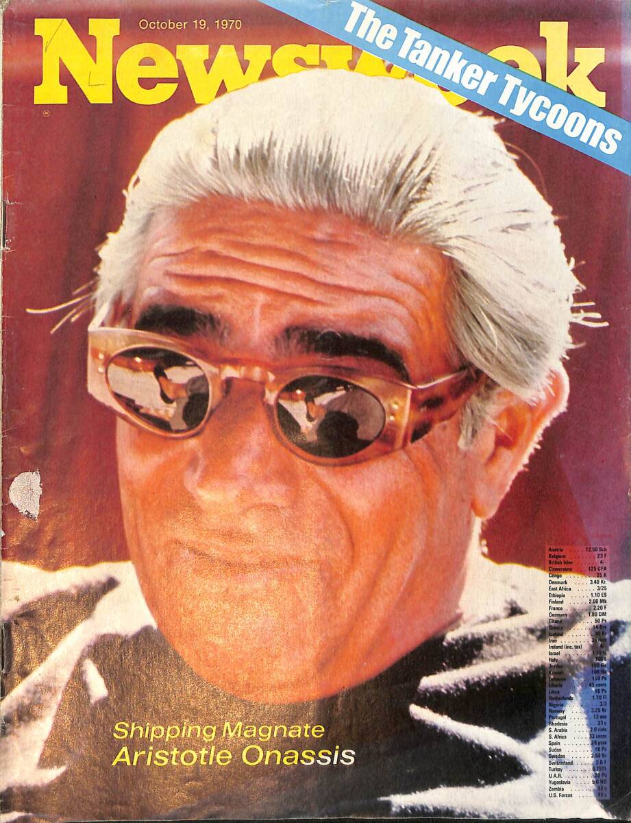 Newsweek Magazine October 19, 1970 – Shipping Magnate Aristotle Onassis – The Lush Era of the Tanker Tycoons NDR100558 - 1
