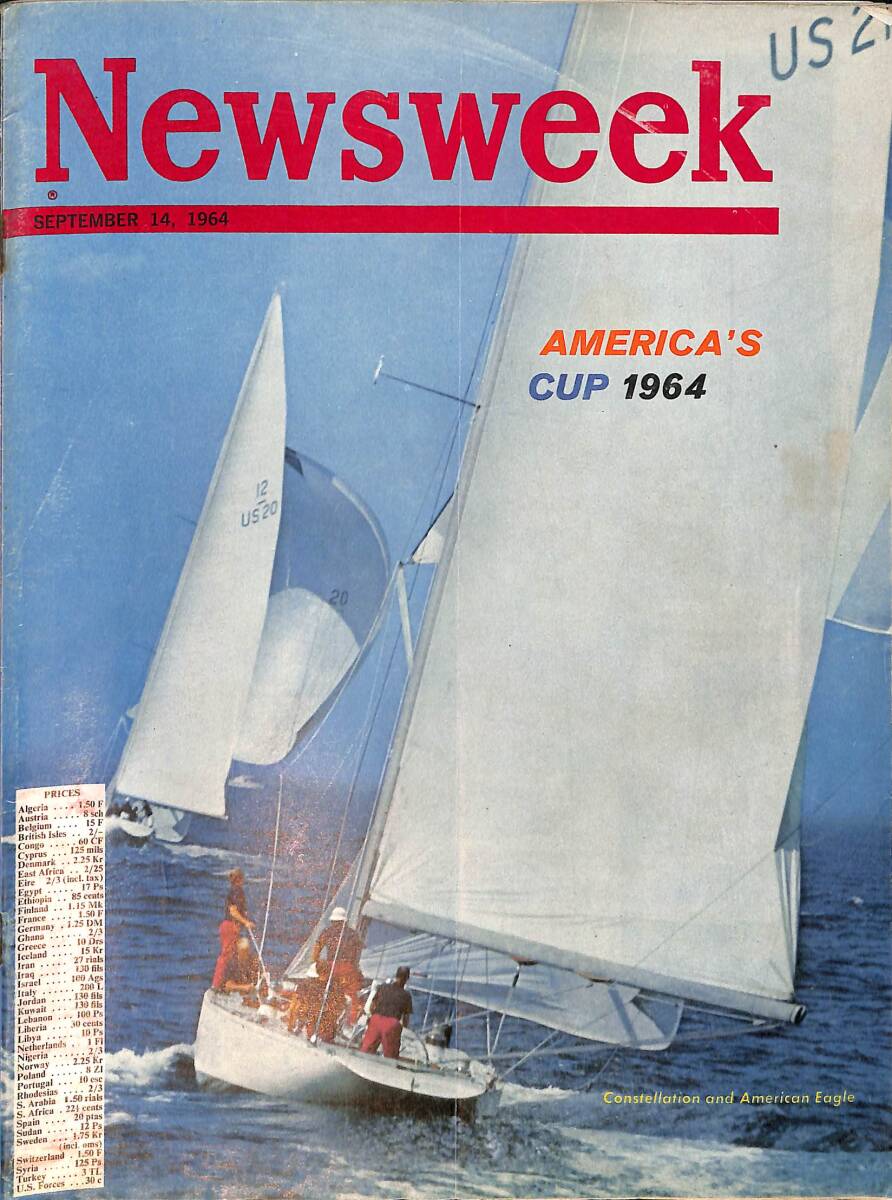 Newsweek Magazine September 14, 1964 – With their wives, Klansmen Sims and Myers celebrate acquittal – Jesse Owens and Mayor Wagner NDR100561 - 1