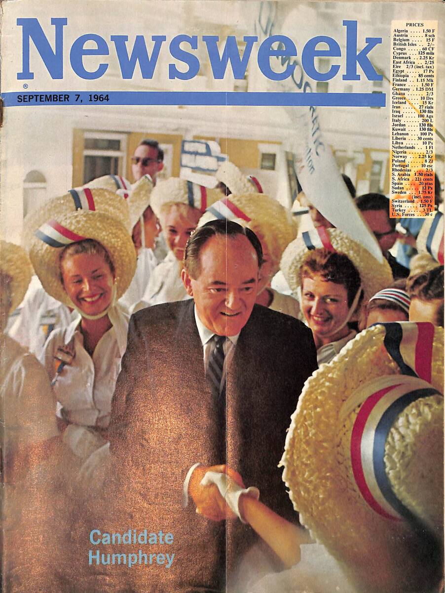 Newsweek Magazine September 7, 1964 – Candidate Humphrey – Gen. Edwin Walker –President Kennedy's accused assassin, Lee Oswald NDR100560 - 1