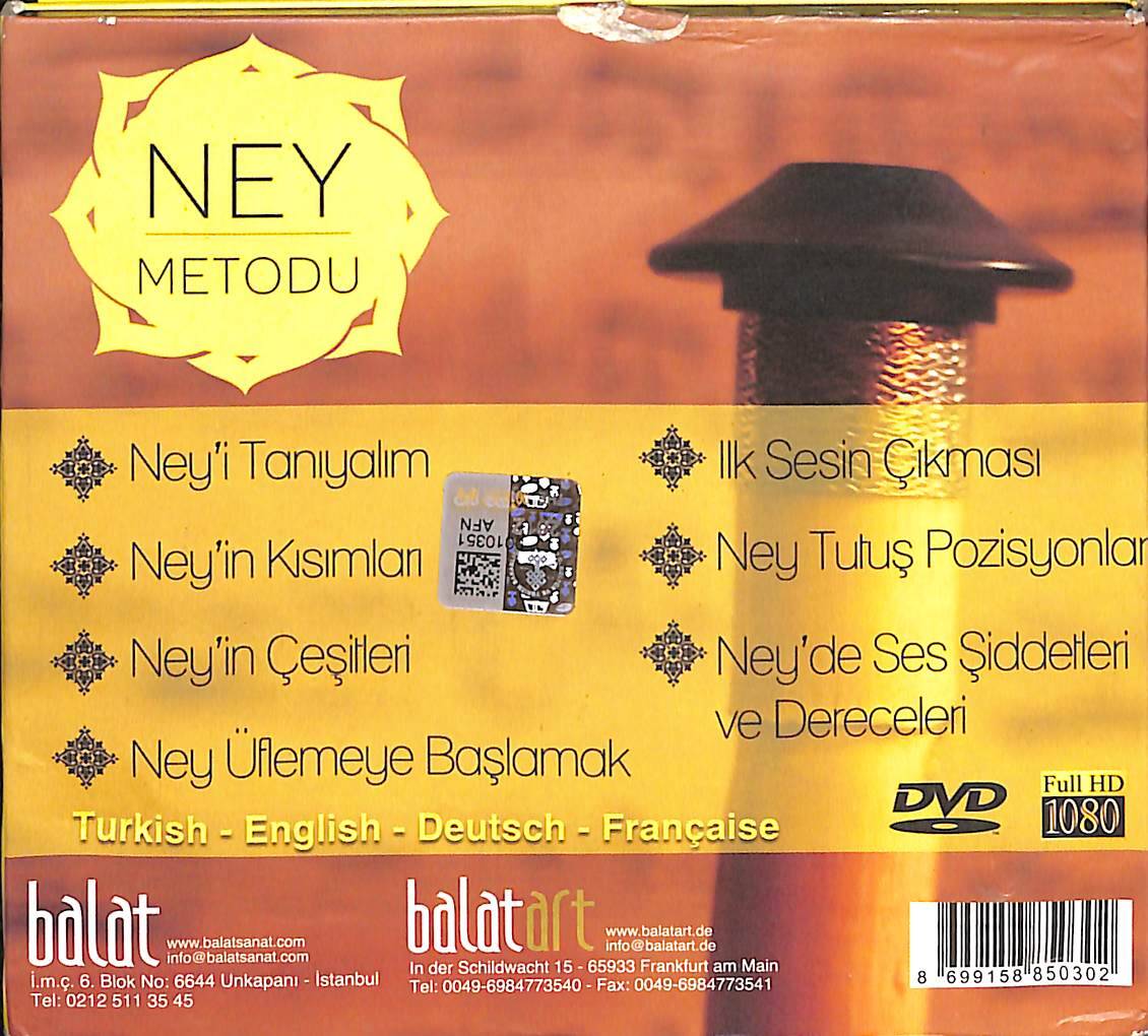 Ney Metodu DVD Film (İkinci El) DVD2420 - 2