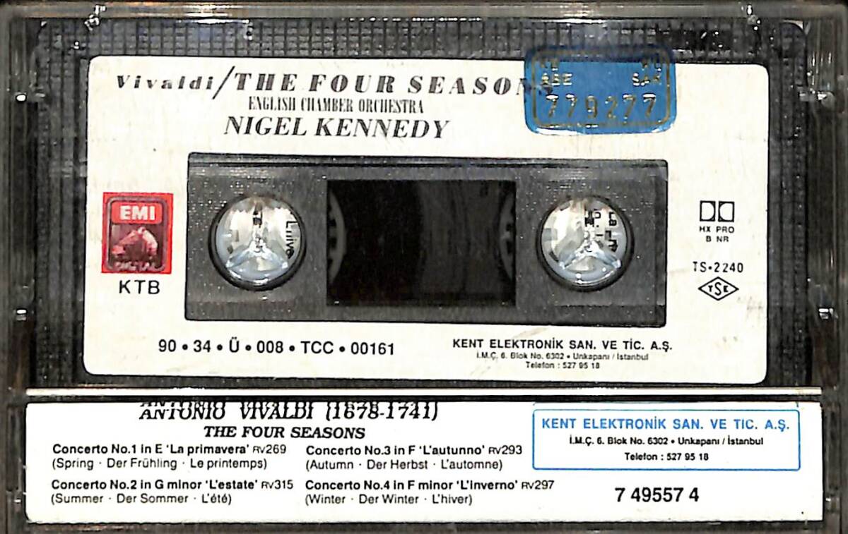 Nıgel Kennedy (Vivaldi The Four Seasons) Kaset (İkinci El Kaset) KST29745 - 2
