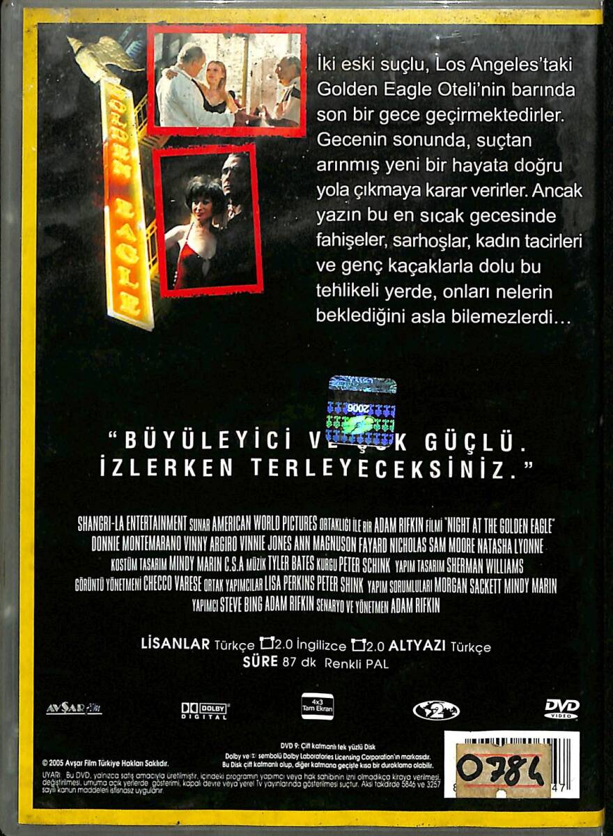 Night At The Golden Eagle : Kulüpte Bir Gece DVD (İkinci El) DVD2736 - 2