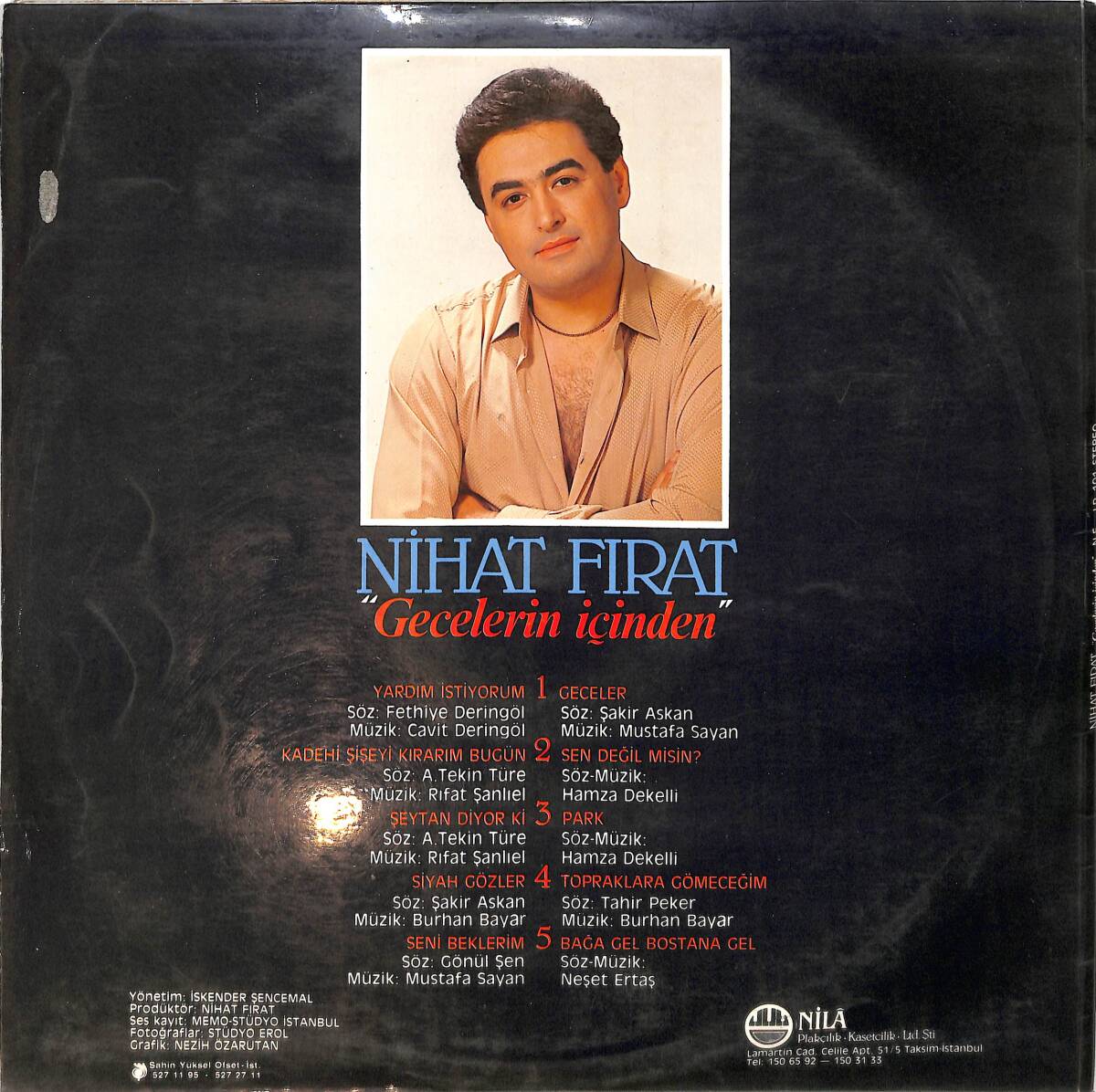 Nihat Fırat - Gecelerin İçinden LP PLAK (10/8) PLK26518 - 2
