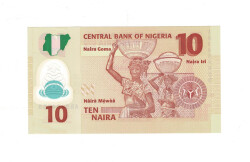Nijerya 10 Naira 2011 ÇİL *Polymer* YKP8033 - 2