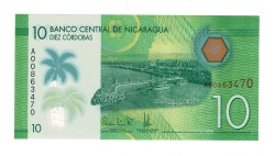 Nikaragua 10 Cordobas2014 Polimer ÇİL YKP8417 - 2