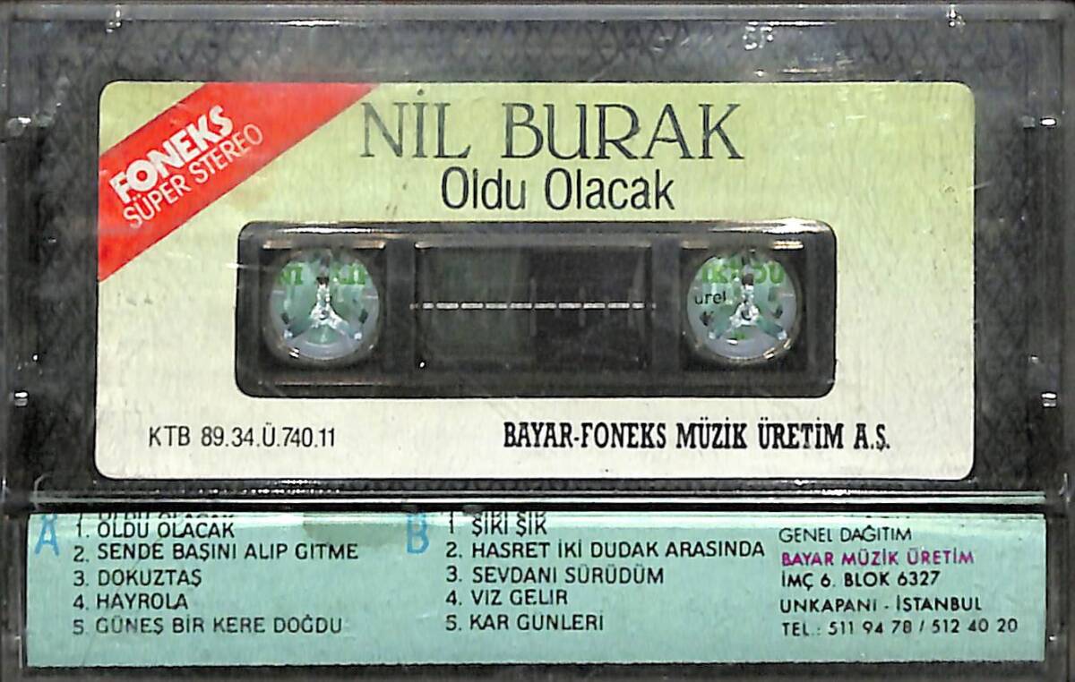 Nil Burak – Oldu Olacak Orijinal Kaset (İkinci El) *Bayar ve Foneks Müzik – Sarı Bandrol - Kağıt baskı - 1989* KST29905 - 2