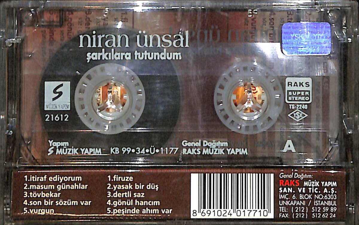 Niran Ünsal - Şarkılara Tutundum Kaset (İkinci El) KST26758 - 2