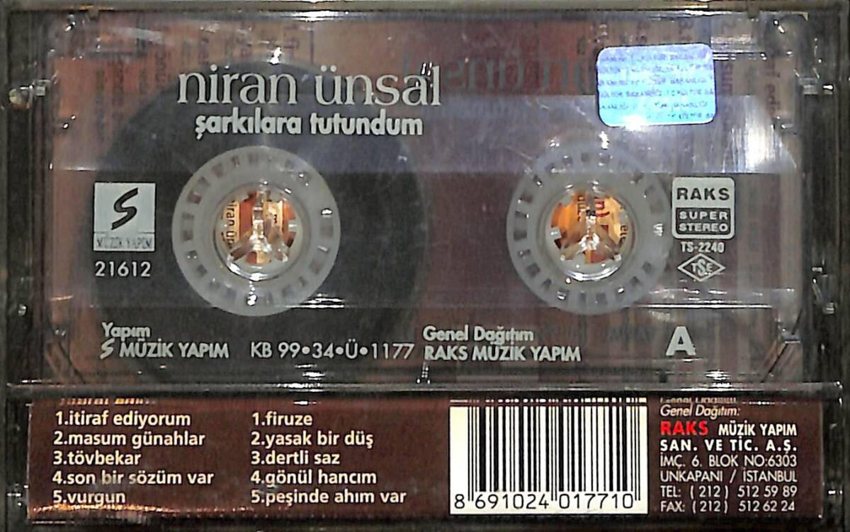 Niran Ünsal - Şarkılara Tutundum Kaset (İkinci El) KST28352 - 2