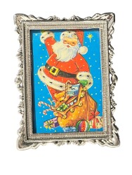 Noel Baba Temalı Çerçeveli Resim (Küçük Boy) KRT24077 - 3