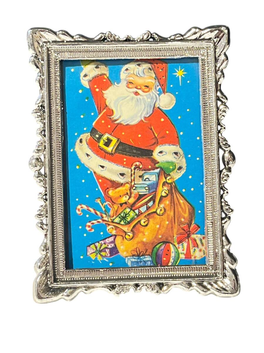 Noel Baba Temalı Çerçeveli Resim (Küçük Boy) KRT24077 - 3