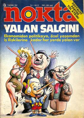 NOKTA DERGİSİ YIL5 SAYI22 - 7 HAZİRAN 1987 - UĞUR MUMCU BASIN KONSEYİ TARTIŞMASI, ISHTAR FİLMİ, KONYADA ARBEDE (FUTBOL) KTP3272 - 1