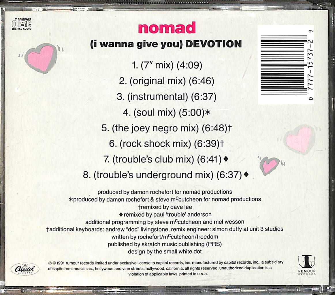 Nomad - (i wanna give you) Devotion CD (İkinci El) CD4139 - 2